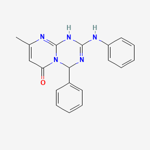 2-anilino-8-methyl-4-phenyl-1,4-dihydro-6H-pyrimido[1,2-a][1,3,5]triazin-6-one