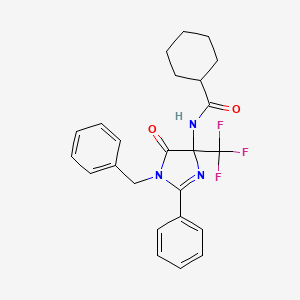 N-[1-benzyl-5-oxo-2-phenyl-4-(trifluoromethyl)-4,5-dihydro-1H-imidazol-4-yl]cyclohexanecarboxamide