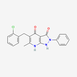 5-(2-chlorobenzyl)-6-methyl-2-phenyl-1H-pyrazolo[3,4-b]pyridine-3,4(2H,7H)-dione