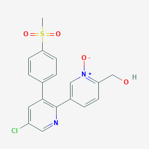molecular formula C₁₈H₁₅ClN₂O₄S B1145811 6'-Desmethyl-6'-methylhydroxy etoricoxib N1'-oxide CAS No. 570394-08-0