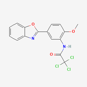 N-[5-(1,3-benzoxazol-2-yl)-2-methoxyphenyl]-2,2,2-trichloroacetamide