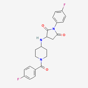 1-(4-Fluorophenyl)-3-({1-[(4-fluorophenyl)carbonyl]piperidin-4-yl}amino)pyrrolidine-2,5-dione