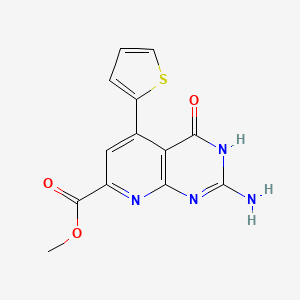 Methyl 2-amino-4-oxo-5-(thiophen-2-yl)-3H-pyrido[2,3-d]pyrimidine-7-carboxylate