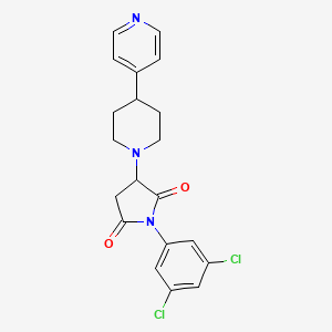 molecular formula C20H19Cl2N3O2 B11458150 1-(3,5-Dichlorophenyl)-3-[4-(pyridin-4-yl)piperidin-1-yl]pyrrolidine-2,5-dione 