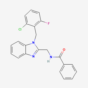 N-{[1-(2-chloro-6-fluorobenzyl)-1H-benzimidazol-2-yl]methyl}benzamide