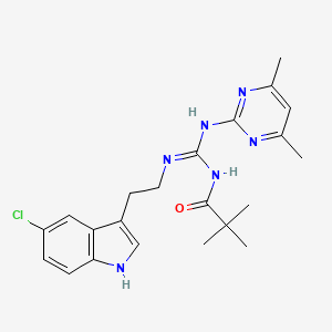 N-[(E)-{[2-(5-Chloro-1H-indol-3-YL)ethyl]amino}[(4,6-dimethylpyrimidin-2-YL)amino]methylidene]-2,2-dimethylpropanamide