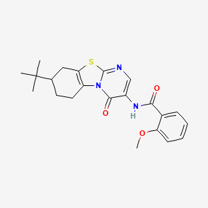 N-(8-tert-butyl-4-oxo-6,7,8,9-tetrahydro-4H-pyrimido[2,1-b][1,3]benzothiazol-3-yl)-2-methoxybenzamide