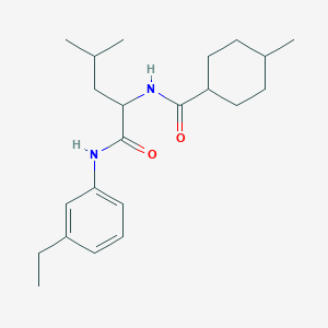 N-(3-ethylphenyl)-N~2~-[(4-methylcyclohexyl)carbonyl]leucinamide