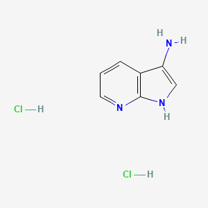 molecular formula C₇H₉Cl₂N₃ B1145819 1H-吡咯并[2,3-b]吡啶-3-胺二盐酸盐 CAS No. 100960-08-5