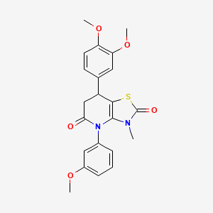 7-(3,4-dimethoxyphenyl)-4-(3-methoxyphenyl)-3-methyl-6,7-dihydro[1,3]thiazolo[4,5-b]pyridine-2,5(3H,4H)-dione