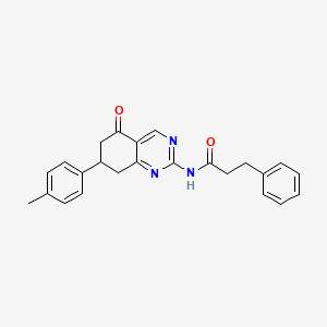 N-[7-(4-methylphenyl)-5-oxo-5,6,7,8-tetrahydroquinazolin-2-yl]-3-phenylpropanamide