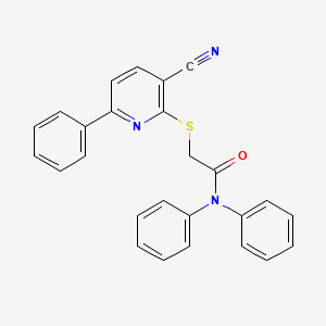 2-[(3-cyano-6-phenylpyridin-2-yl)sulfanyl]-N,N-diphenylacetamide