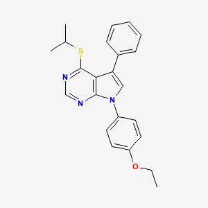 7-(4-ethoxyphenyl)-5-phenyl-4-(propan-2-ylsulfanyl)-7H-pyrrolo[2,3-d]pyrimidine