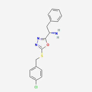 (1S)-1-{5-[(4-chlorobenzyl)sulfanyl]-1,3,4-oxadiazol-2-yl}-2-phenylethanamine