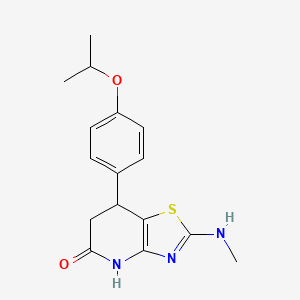 7-(4-Isopropoxyphenyl)-2-(methylamino)-4H,6H,7H-[1,3]thiazolo[4,5-b]pyridin-5-one