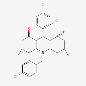 10-(4-chlorobenzyl)-9-(2,4-dichlorophenyl)-3,3,6,6-tetramethyl-3,4,6,7,9,10-hexahydroacridine-1,8(2H,5H)-dione