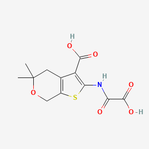 2-[(carboxycarbonyl)amino]-5,5-dimethyl-4,7-dihydro-5H-thieno[2,3-c]pyran-3-carboxylic acid