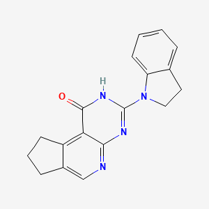 3-(2,3-dihydro-1H-indol-1-yl)-2,7,8,9-tetrahydro-1H-cyclopenta[4,5]pyrido[2,3-d]pyrimidin-1-one