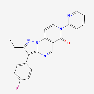 2-ethyl-3-(4-fluorophenyl)-7-(2-pyridyl)pyrazolo[1,5-a]pyrido[3,4-e]pyrimidin-6(7H)-one