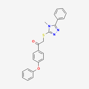 2-[(4-methyl-5-phenyl-4H-1,2,4-triazol-3-yl)sulfanyl]-1-(4-phenoxyphenyl)ethanone