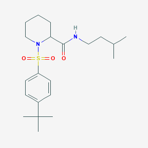 1-[(4-tert-butylphenyl)sulfonyl]-N-(3-methylbutyl)piperidine-2-carboxamide