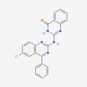 molecular formula C22H14ClN5O B11458334 2-[(6-chloro-4-phenylquinazolin-2-yl)amino]quinazolin-4(3H)-one 