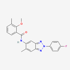 N-[2-(4-fluorophenyl)-6-methyl-2H-1,2,3-benzotriazol-5-yl]-2-methoxy-3-methylbenzamide