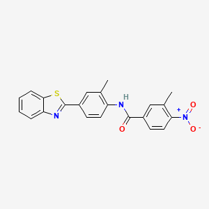 N-[4-(1,3-benzothiazol-2-yl)-2-methylphenyl]-3-methyl-4-nitrobenzamide