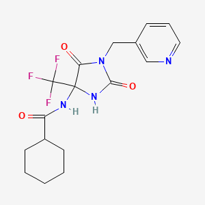 N-[2-hydroxy-5-oxo-1-(pyridin-3-ylmethyl)-4-(trifluoromethyl)-4,5-dihydro-1H-imidazol-4-yl]cyclohexanecarboxamide