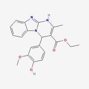 Ethyl 4-(4-hydroxy-3-methoxyphenyl)-2-methyl-1,4-dihydropyrimido[1,2-a]benzimidazole-3-carboxylate