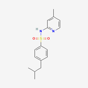 4-(2-methylpropyl)-N-(4-methylpyridin-2-yl)benzenesulfonamide