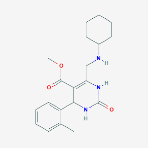 Methyl 6-[(cyclohexylamino)methyl]-4-(2-methylphenyl)-2-oxo-1,2,3,4-tetrahydropyrimidine-5-carboxylate