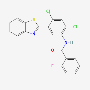 N-[5-(1,3-benzothiazol-2-yl)-2,4-dichlorophenyl]-2-fluorobenzamide