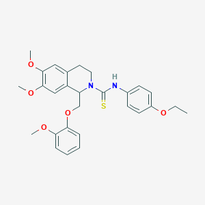 N-(4-ethoxyphenyl)-6,7-dimethoxy-1-((2-methoxyphenoxy)methyl)-3,4-dihydroisoquinoline-2(1H)-carbothioamide