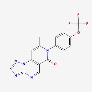 8-methyl-7-[4-(trifluoromethoxy)phenyl]pyrido[3,4-e][1,2,4]triazolo[1,5-a]pyrimidin-6(7H)-one