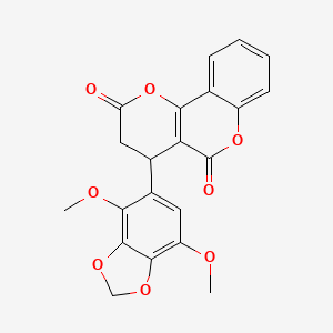 4-(4,7-dimethoxy-1,3-benzodioxol-5-yl)-3,4-dihydro-2H,5H-pyrano[3,2-c]chromene-2,5-dione