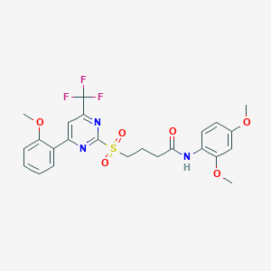 N-(2,4-dimethoxyphenyl)-4-{[4-(2-methoxyphenyl)-6-(trifluoromethyl)pyrimidin-2-yl]sulfonyl}butanamide