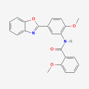 molecular formula C22H18N2O4 B11458441 N-[5-(1,3-benzoxazol-2-yl)-2-methoxyphenyl]-2-methoxybenzamide 