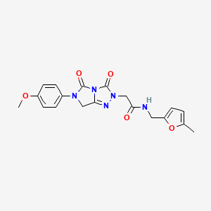 2-[6-(4-methoxyphenyl)-3,5-dioxo-6,7-dihydro-3H-imidazo[5,1-c][1,2,4]triazol-2(5H)-yl]-N-[(5-methylfuran-2-yl)methyl]acetamide