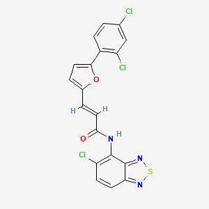 molecular formula C19H10Cl3N3O2S B11458519 (2E)-N-(5-chloro-2,1,3-benzothiadiazol-4-yl)-3-[5-(2,4-dichlorophenyl)furan-2-yl]prop-2-enamide 