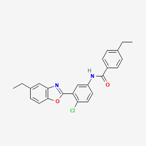 N-[4-chloro-3-(5-ethyl-1,3-benzoxazol-2-yl)phenyl]-4-ethylbenzamide