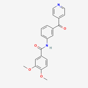 3,4-dimethoxy-N-[3-(pyridin-4-ylcarbonyl)phenyl]benzamide