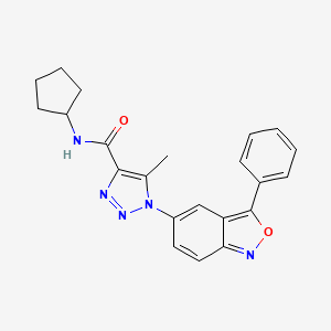 N-cyclopentyl-5-methyl-1-(3-phenyl-2,1-benzoxazol-5-yl)-1H-1,2,3-triazole-4-carboxamide