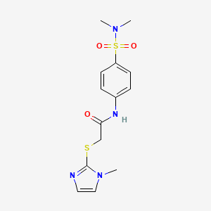 N-[4-(dimethylsulfamoyl)phenyl]-2-[(1-methyl-1H-imidazol-2-yl)sulfanyl]acetamide