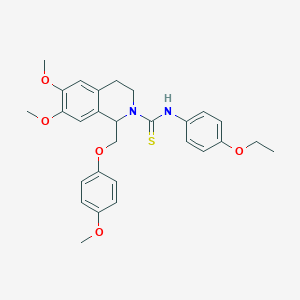 molecular formula C28H32N2O5S B11458602 N-(4-ethoxyphenyl)-6,7-dimethoxy-1-((4-methoxyphenoxy)methyl)-3,4-dihydroisoquinoline-2(1H)-carbothioamide 