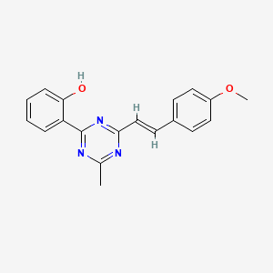 2-{4-[2-(4-Methoxyphenyl)ethenyl]-6-methyl-1,3,5-triazin-2-yl}phenol