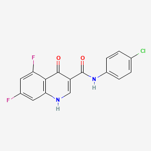 N-(4-chlorophenyl)-5,7-difluoro-4-hydroxyquinoline-3-carboxamide