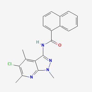 N-(5-chloro-1,4,6-trimethyl-1H-pyrazolo[3,4-b]pyridin-3-yl)naphthalene-1-carboxamide