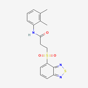 molecular formula C17H17N3O3S2 B11458631 3-(2,1,3-Benzothiadiazole-4-sulfonyl)-N-(2,3-dimethylphenyl)propanamide 