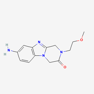 molecular formula C13H16N4O2 B11458640 8-amino-2-(2-methoxyethyl)-1,2-dihydropyrazino[1,2-a]benzimidazol-3(4H)-one 